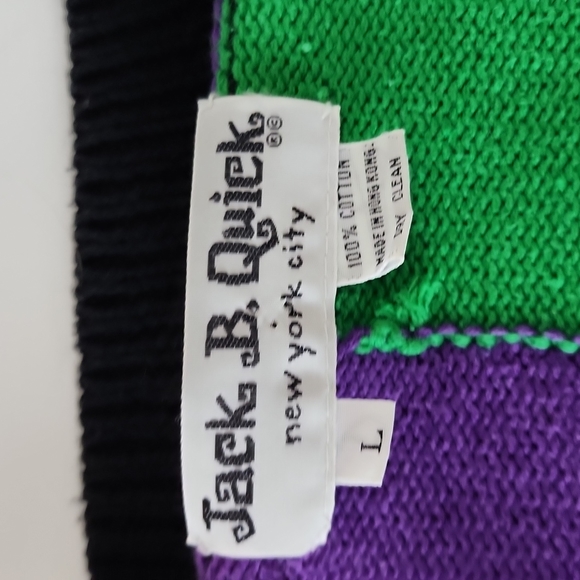 Jack B Quick Vintage sports sweater cardigan, sz L - Picture 9 of 12